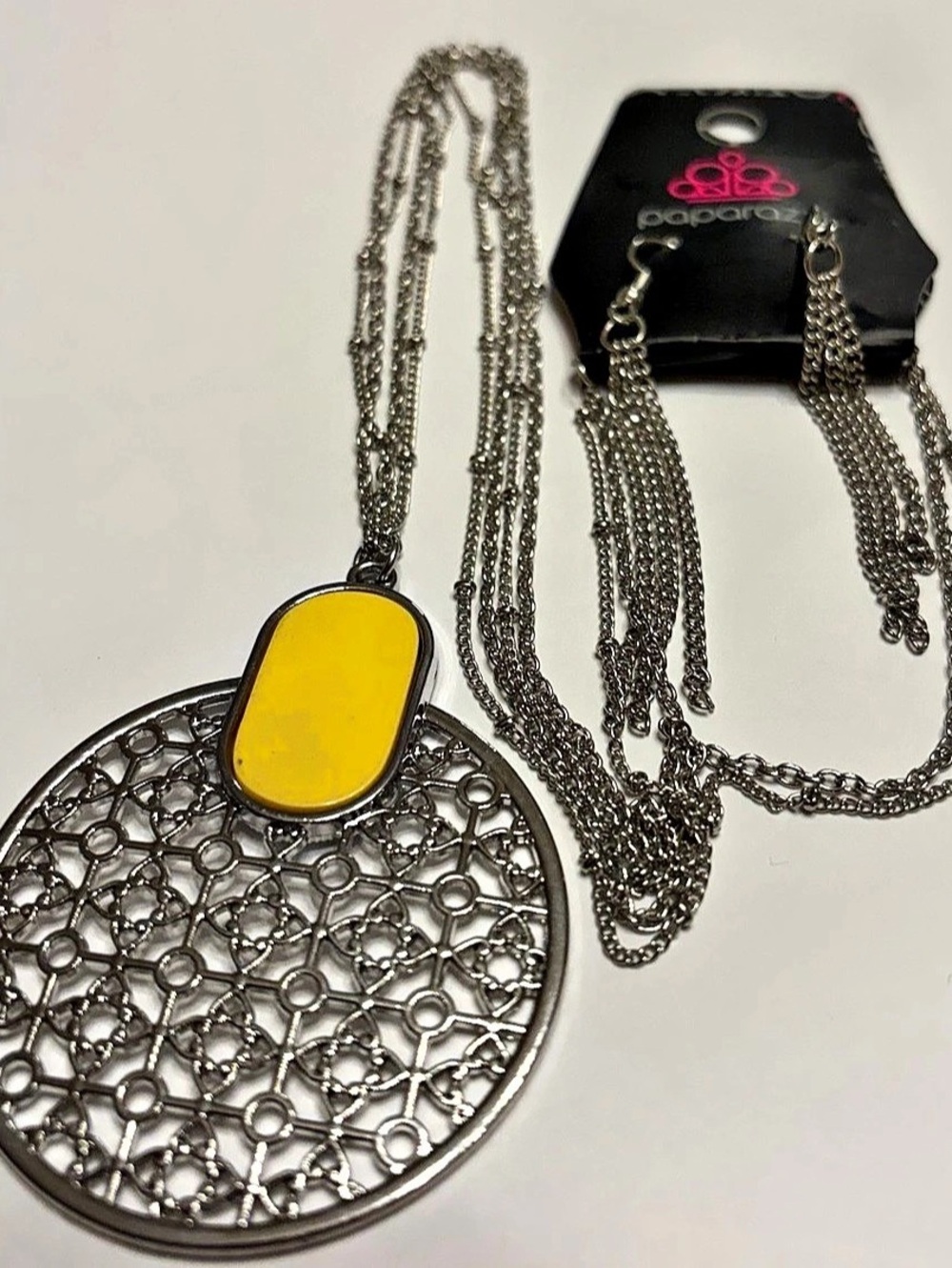 PaparaZZi Silver-Tone Statement Pendant Necklace